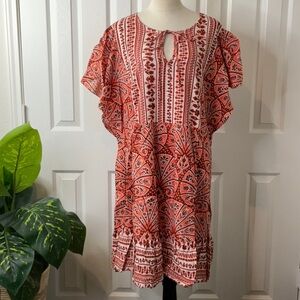 Knox Rose - Elegant Women's Ruffle Short Sleeve
A-Line Dress Size 2X
